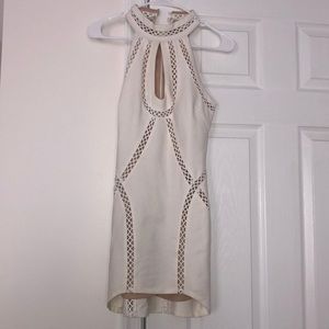 Off white bodycon style homecoming dress